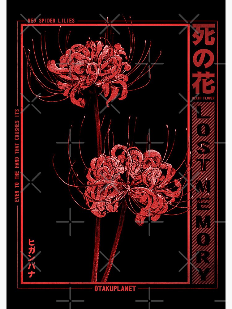 Japanese Spider Lily in Grunge Anime Aesthetic Flower