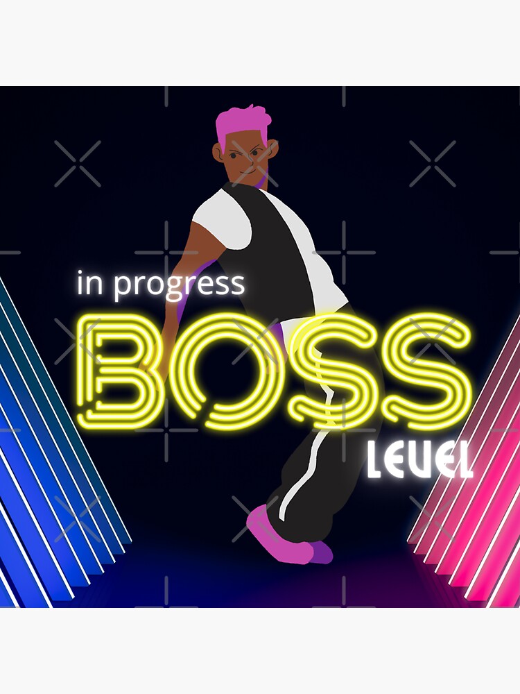 "Boss Level" Sticker for Sale by UrmiCreation Redbubble