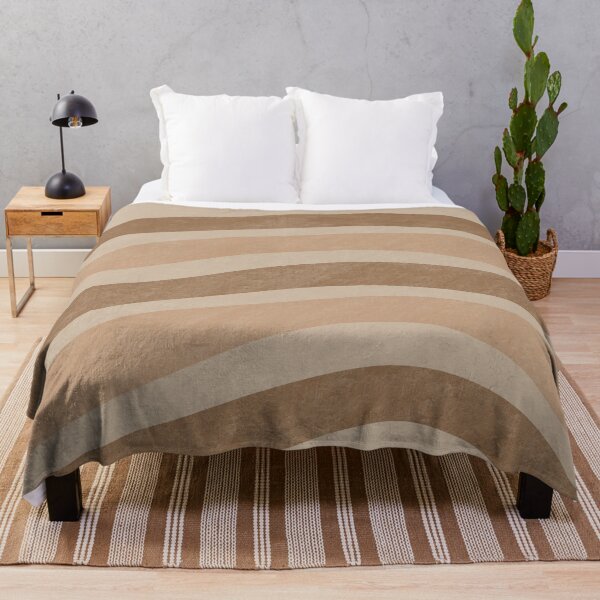 Item preview, Textured Wavy Lines Curvy Stripes Pattern Boho Style Cute Aesthetic Brown & Beige designed and sold by scorpiolane.