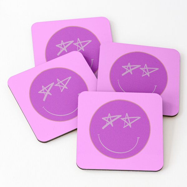 Item preview, Purple Smile Smiley Face with Drawing Star Eyes Design designed and sold by theprintedclub.