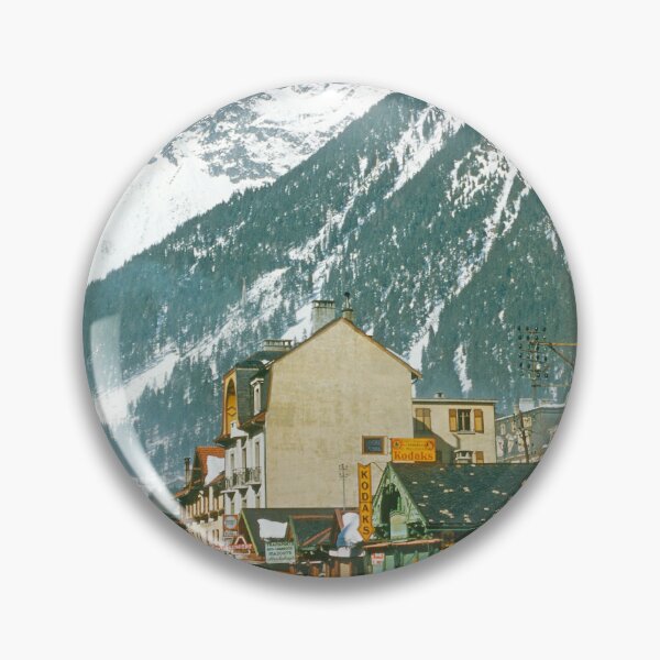 Item preview, 1940s - Chamonix Street View with Mont Blanc in the Background, France designed and sold by thatwaslife.