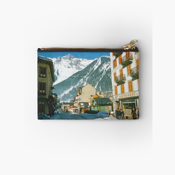 Item preview, 1940s - Chamonix Street View with Mont Blanc in the Background, France designed and sold by thatwaslife.