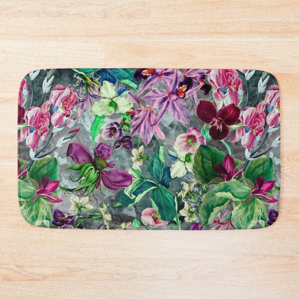 Item preview, Exotic dreamy floral heaven, botanical illustration, flowers pattern, grey floral designed and sold by ZeinabTaha.