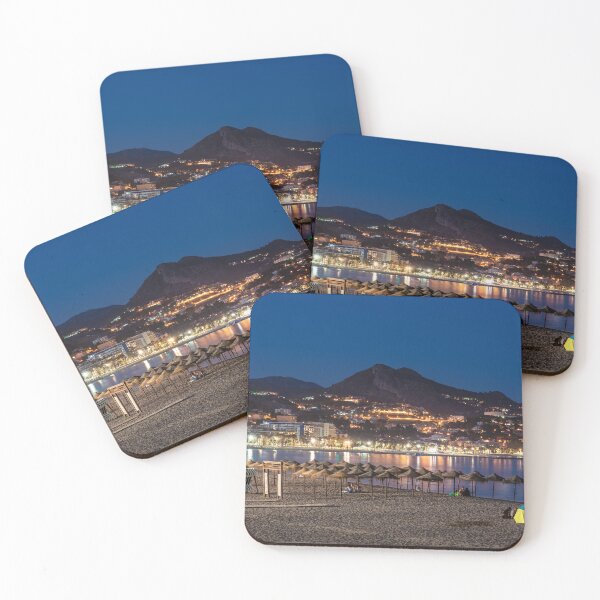 Item preview, Scenic view of Malaga Beach at night in Spain designed and sold by WorldScenery.
