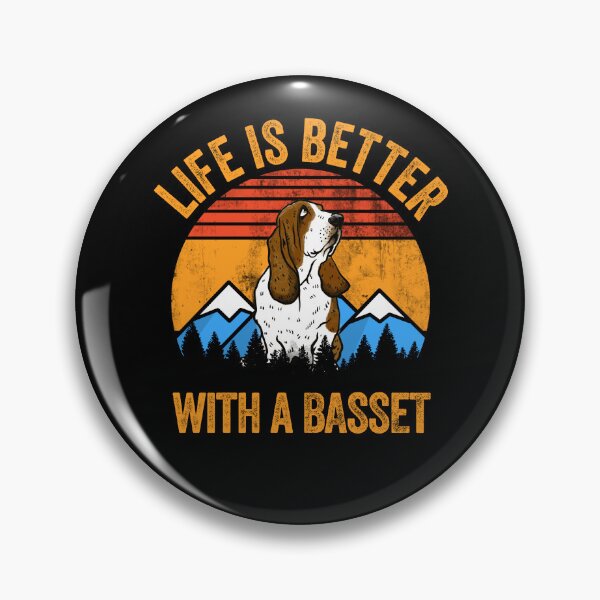 Item preview, Life Is Better With A Basset Vintage Distressed Dog Gift  designed and sold by Guarddogdrive.