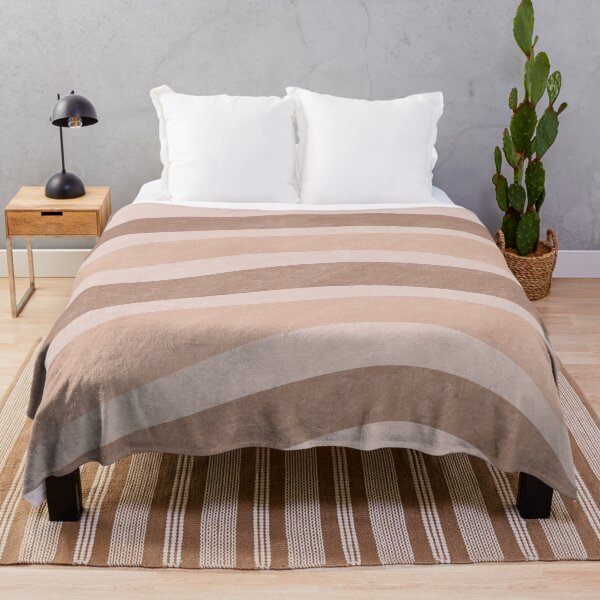 Item preview, Textured Wavy Lines Curvy Stripes Pattern Boho Style Cute Aesthetic Cream & Brown designed and sold by scorpiolane.