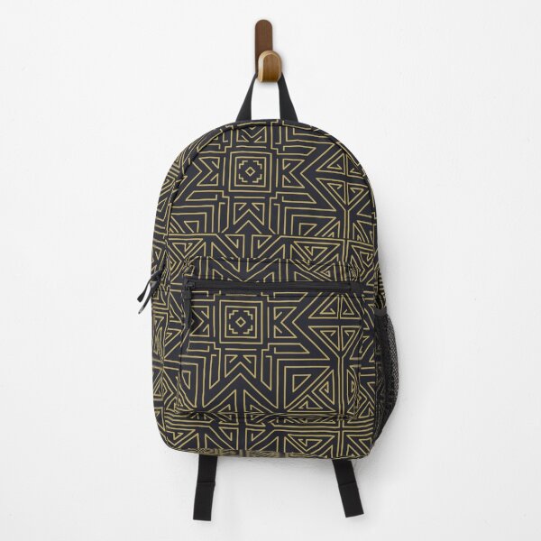 Item preview, luxury gold and black geometric pattern designed and sold by Martinamanifestingmoney28 13 .