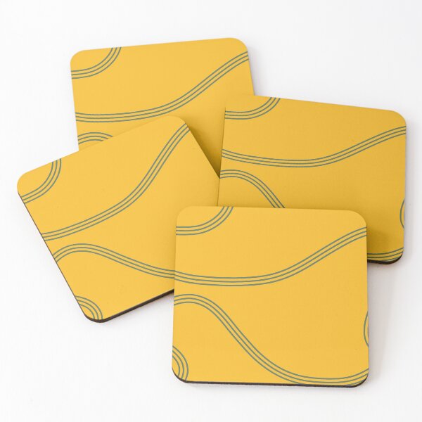 Item preview, Abstract Line Art, Fun Vivid Yellow, Happy Vibes, Modern Minimalist Art designed and sold by GikaDesigns.