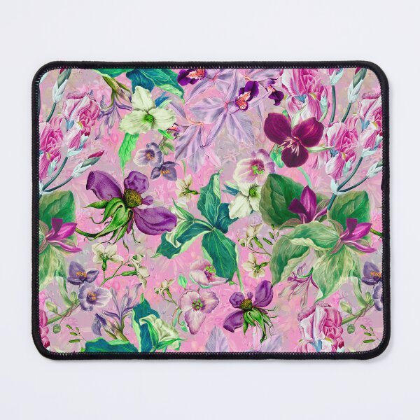 Item preview, Exotic dreamy floral heaven, botanical illustration, flowers pattern, pink floral designed and sold by ZeinabTaha.