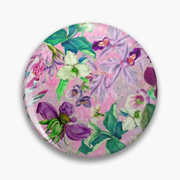 Item preview, Exotic dreamy floral heaven, botanical illustration, flowers pattern, pink floral designed and sold by ZeinabTaha.
