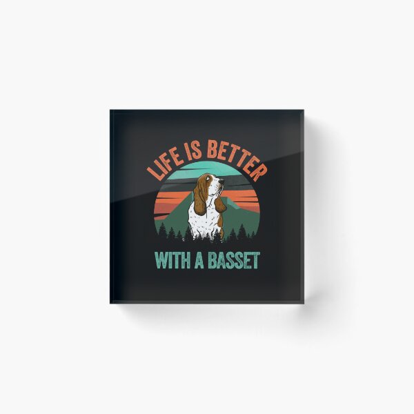 Item preview, Life Is Better With A Basset Vintage Dog Gift  designed and sold by Guarddogdrive.