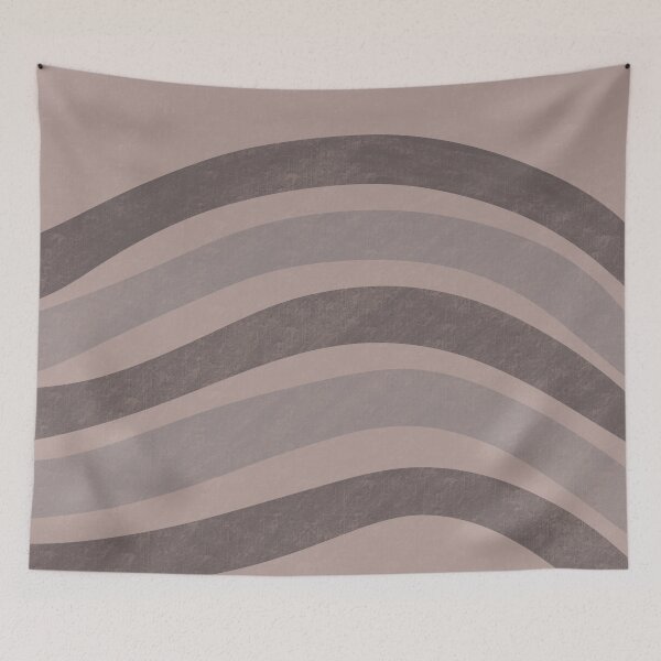Item preview, Textured Wavy Lines Curvy Stripes Pattern Boho Style Cute Aesthetic Gray Blue & Sand designed and sold by scorpiolane.
