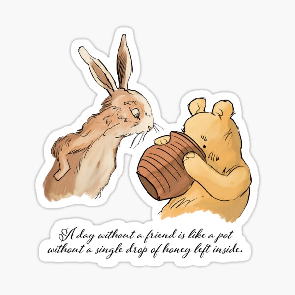"Classic WinniethePooh Friendship" Sticker for Sale by Mamalead Redbubble