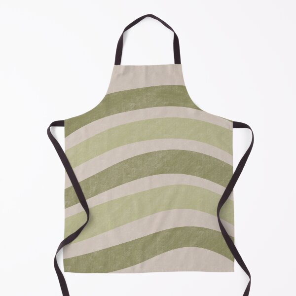 Item preview, Textured Wavy Lines Curvy Stripes Pattern Boho Style Cute Aesthetic Green & Beige designed and sold by scorpiolane.