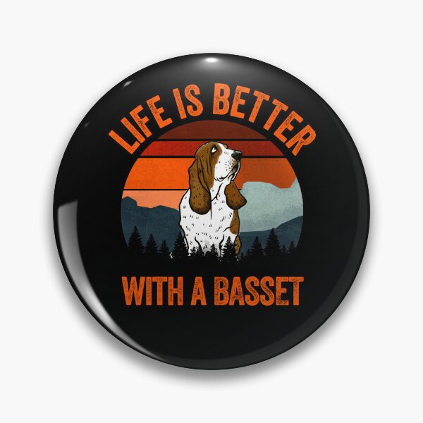 Item preview, Life Is Better With A Basset Vintage Dog Gift  designed and sold by Guarddogdrive.