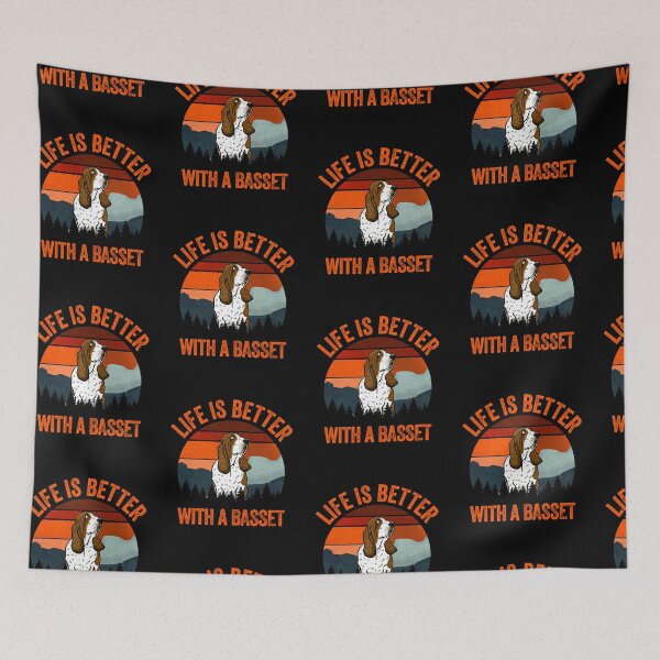 Item preview, Life Is Better With A Basset Vintage Dog Gift  designed and sold by Guarddogdrive.