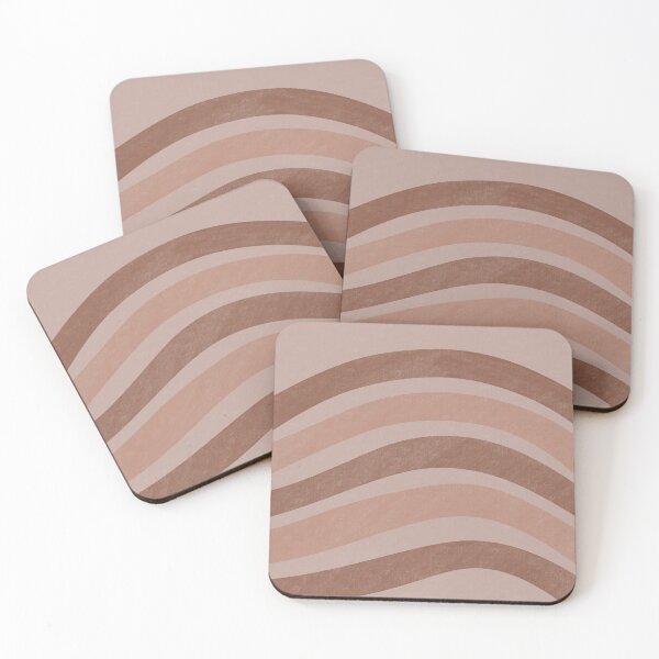 Item preview, Textured Wavy Lines Curvy Stripes Pattern Boho Style Cute Aesthetic Light & Dark Muted Orange designed and sold by scorpiolane.