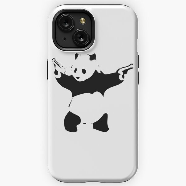 Panda Phone Cover with Tulip Design and Rhinestones - Fits iPhone X-14