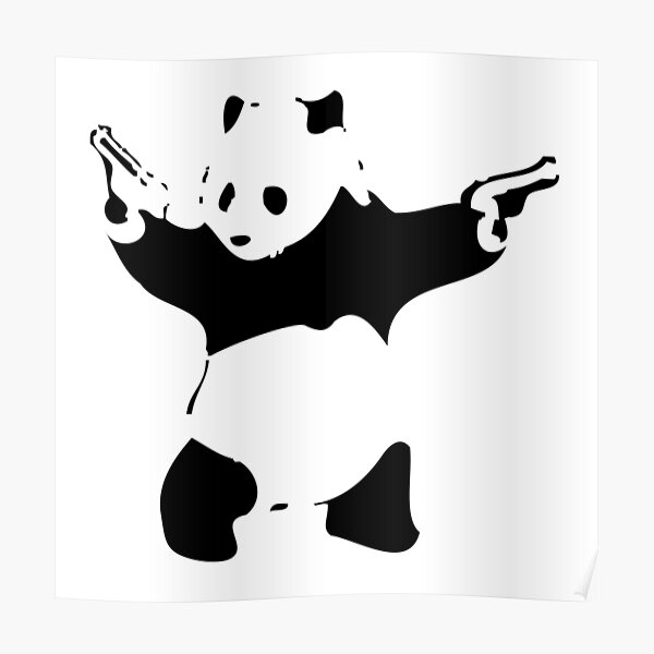 Panda Print Banksy Poster