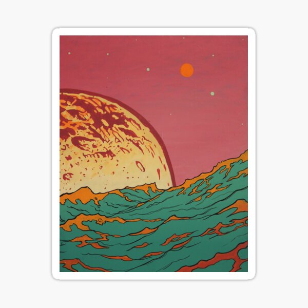 Moon Seascape Sticker