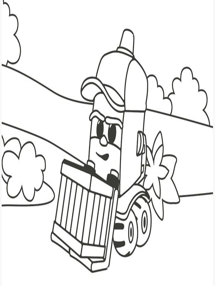 Scoop coloring  Truck coloring pages, Coloring pages, Leo
