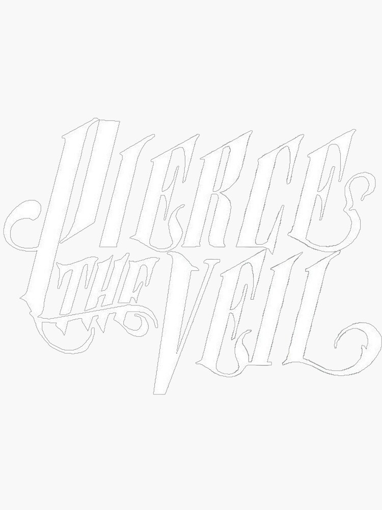 "white pierce the veil logo" Sticker for Sale by christophertop Redbubble