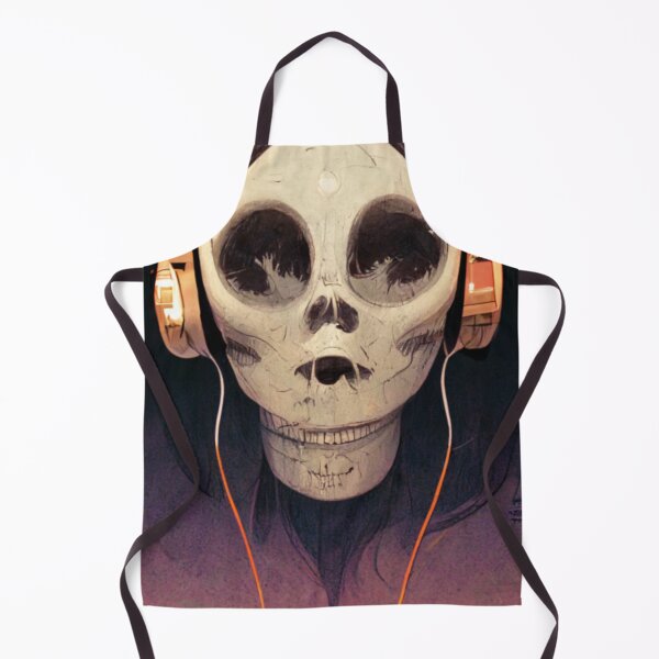Item preview, Spooky skull listening to music designed and sold by Mirochan80.