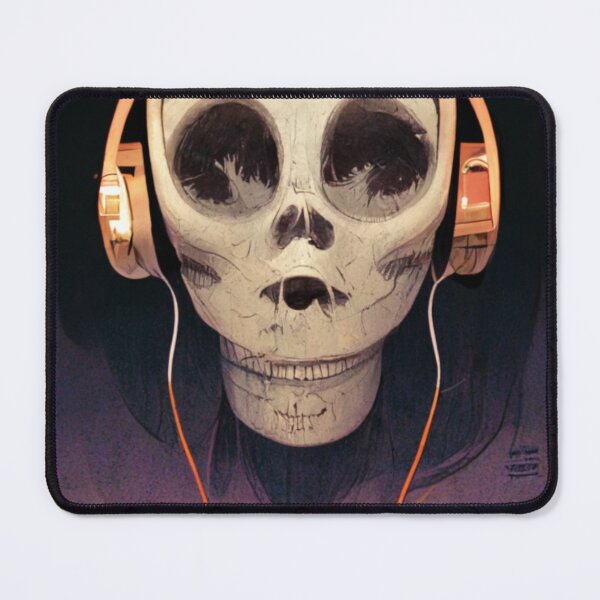 Item preview, Spooky skull listening to music designed and sold by Mirochan80.