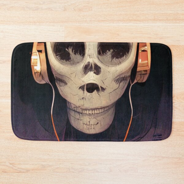Item preview, Spooky skull listening to music designed and sold by Mirochan80.