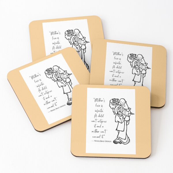 Item preview, "Mother's love is infinite. A child can't outgrow it and a mother can't conceal it" caption on products. designed and sold by ACEGDesign.