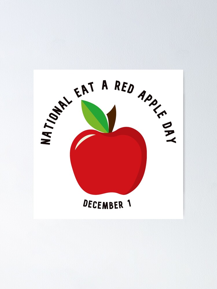 National Eat a Red Apple Day, December 1, Red Apple Day  Greeting Card for  Sale by DayOfTheYear