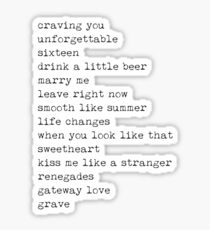 Thomas Rhett Life Changes Songs Sticker