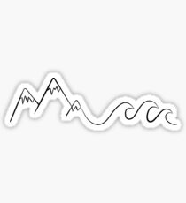 MOUNTAINS AND WAVES Sticker