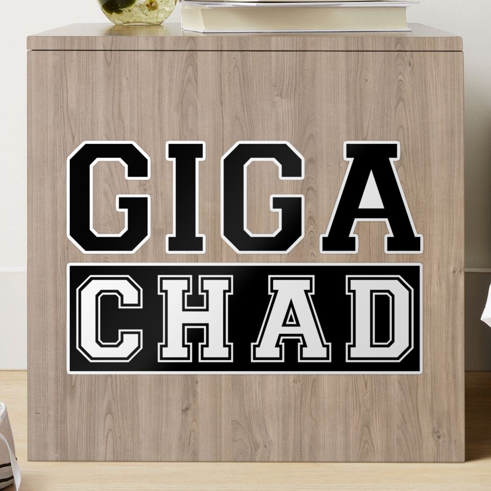 Giga Chad. Sticker for Sale by CityNoir | Redbubble