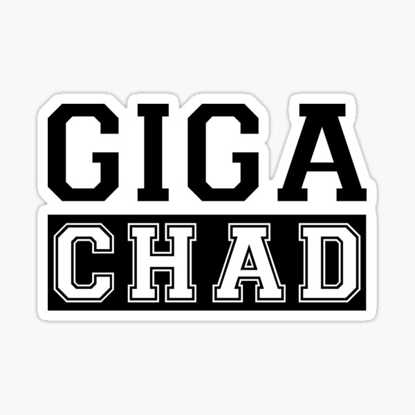 Giga Chad Meme Decal Sticker Chad Thundercock Meme Sticker -  Denmark