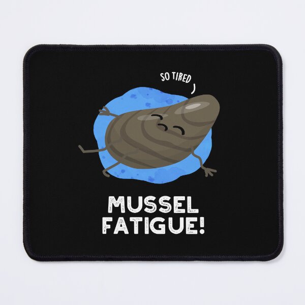 Item preview, Mussel Fatigue Funny Muscle Puns (Dark BG) designed and sold by punnybone.