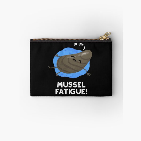 Item preview, Mussel Fatigue Funny Muscle Puns (Dark BG) designed and sold by punnybone.
