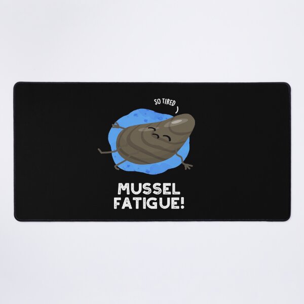 Item preview, Mussel Fatigue Funny Muscle Puns (Dark BG) designed and sold by punnybone.