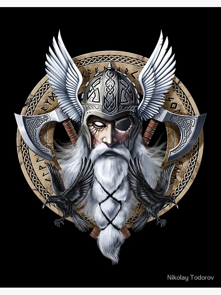 Scandinavian God - Odin Poster for Sale by MyFavorTee