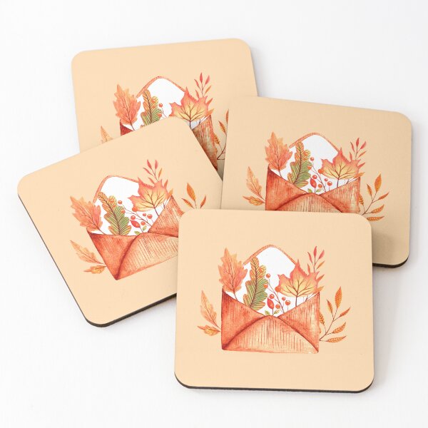 Item preview, Autumn envelope illustration designed and sold by pinkyfish1010.