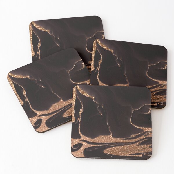 Item preview, Brown Marble with Gold Glitter designed and sold by Muhashii Mu.