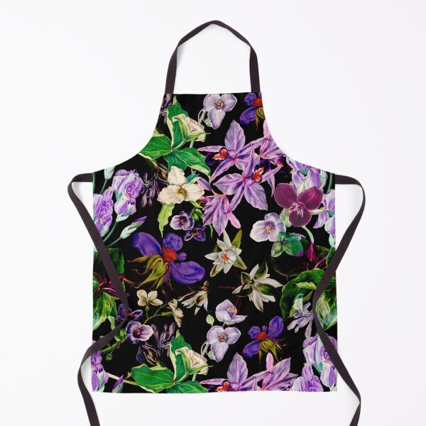 Item preview, Exotic dreamy floral heaven, botanical illustration, flowers pattern, black floral designed and sold by ZeinabTaha.