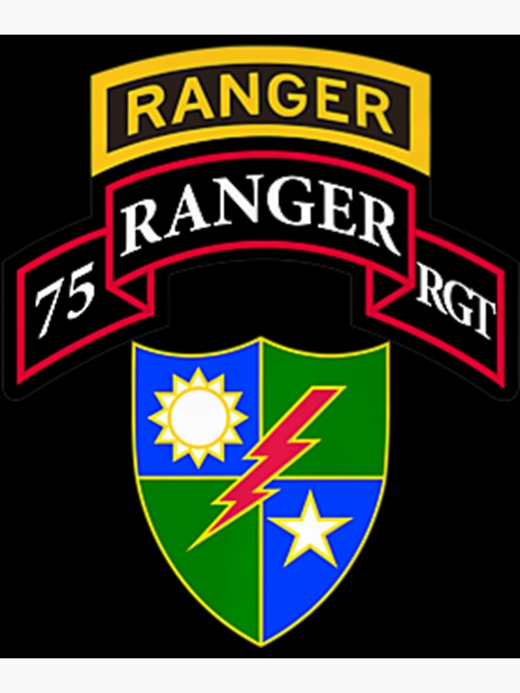 us-army-ranger-75th-regiment-scroll-ranger-tab-dui-premium-poster