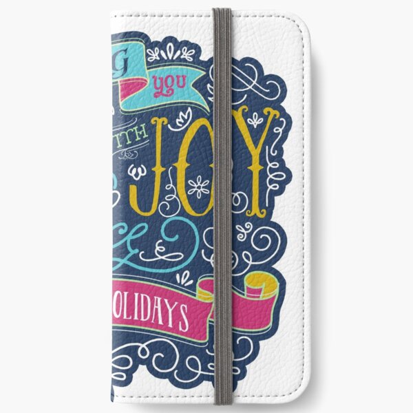 Christmas Typography Love Joy Peace Happy Holidays Banner iPhone Wallet