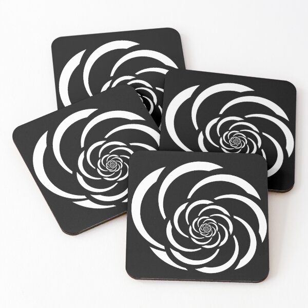 Item preview, Black and white abstract circle pattern designed and sold by flashcompact.