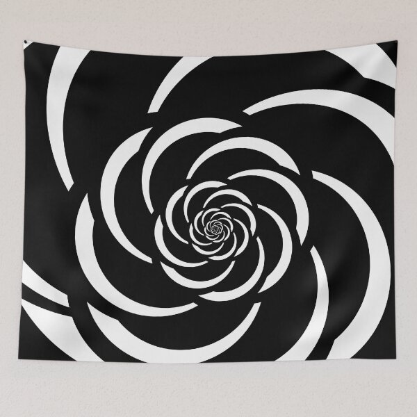 Item preview, Black and white abstract circle pattern designed and sold by flashcompact.