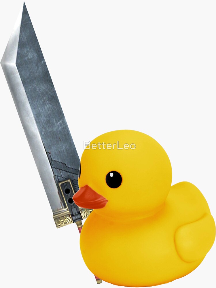 Duck With a HUGE Sword Cursed Meme Sticker for Sale by BetterLeo