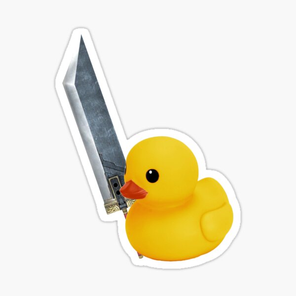 Aperçu de l'œuvre Canard avec une énorme épée maudite Meme créée et vendue par BetterLeo.