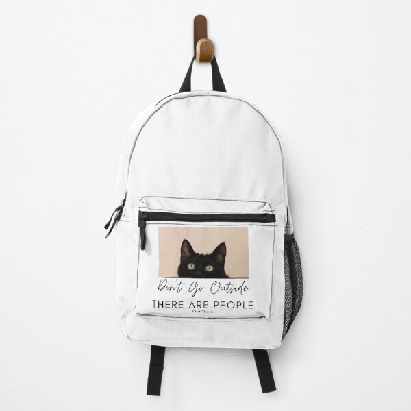 Item preview, Don't Go Outside There Are People Out There, cute cat designed and sold by CRO-DESIGN.