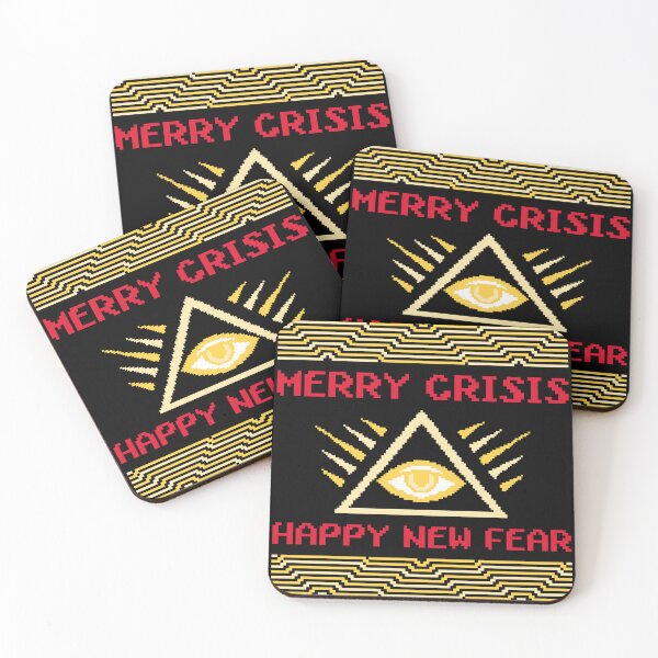 Item preview, Merry Crisis and a Happy New Fear sarcastic Anti Christmas designed and sold by Popalt.